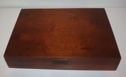 Vintage Tarnish Proof Wood Cutlery Silverware Flatware Storage Chest Box 1960's - Picture 1 of 12
