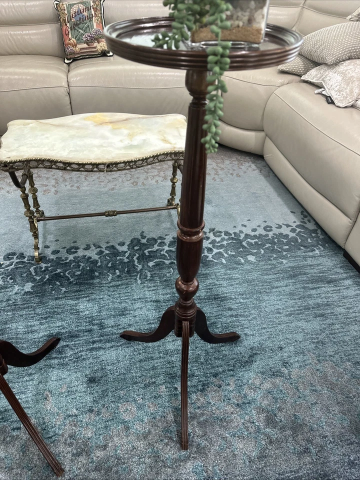 Mesas de madeira Bombay Company pedestal/suportes para plantas 35" A x 11" L (2 disponíveis - Imagem 3 de 4