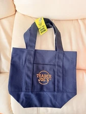 Black Trader Joe's Mini Canvas limited tote bag-NEW