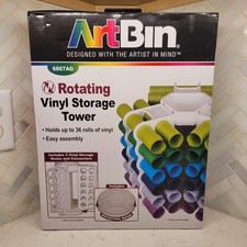 ArtBin Rotating Vinyl Storage Tower Holds Up to 36 Rolls w/ Base 6867AG