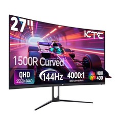 27 Inch Curved Gaming Monitor, 1440P QHD 144Hz PC 27-inch QHD Curved 144Hz