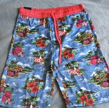 NWT Men s L Swim Trunks Galaxy Hawaiian Print
