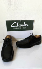 Clarks Flexlight Leather Shoes Size UK 9 EU 43 in Black