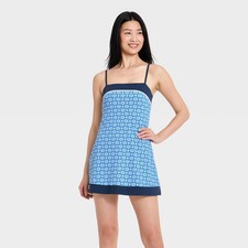 Women's Everyday Soft Active Court Dress - All In Motion Blue Floral