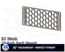 2U 10-Inch Rack Mount Blank Panel - Solid  Honeycomb - 3mm Thick