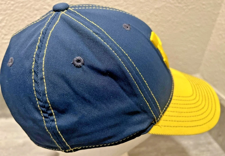 Adidas Michigan Wolverines Hat Cap Blue Yellow Embroidered Fitted Stretch S/M - Image 4 of 4