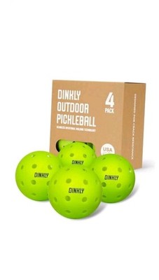 Pickleball Balls, Outdoor Pickleballs USAPA Approved, Enhanced 4 Count Green