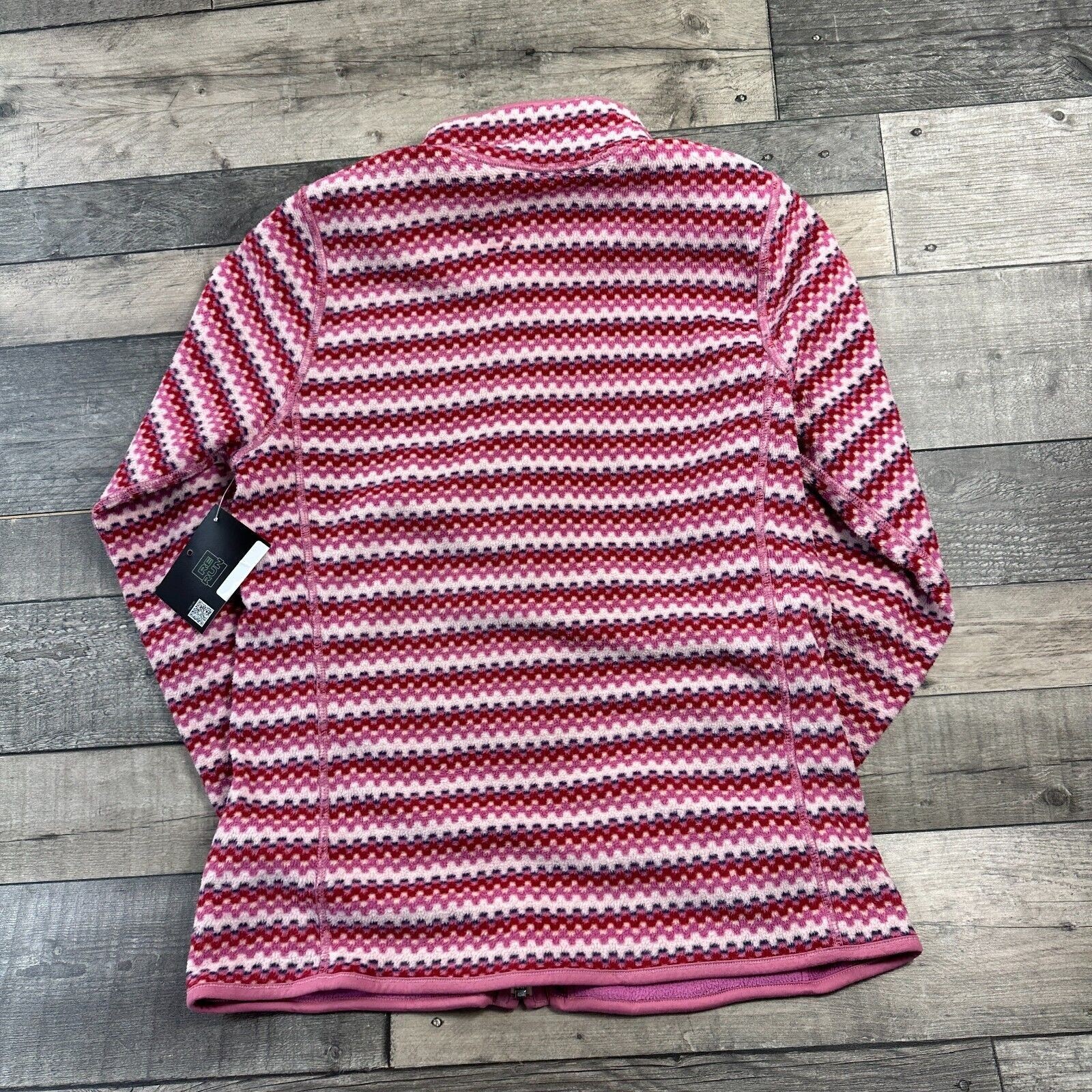 Crazy Abstract Fleece Jacket Patterned Reversible… - image 7