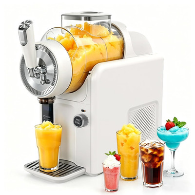 Home Slushie Machine - No Ice Needed, 6 Presets, Auto-Clean, Party Size