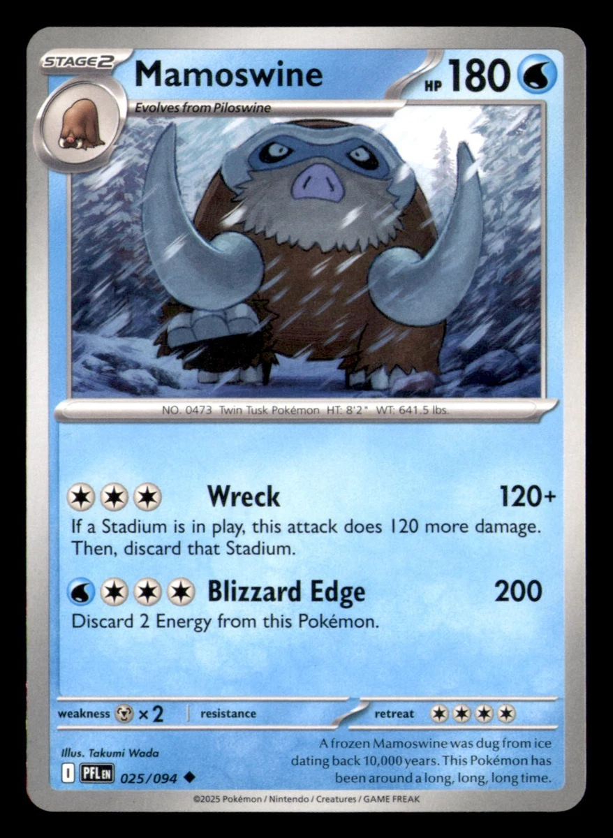 mamoswine pokemon card moment. Commission done for @heyguy5012 Always wanted to do a Pokmon style illustration Mint Condition. Mamoswine Pokmon TCG Cards for