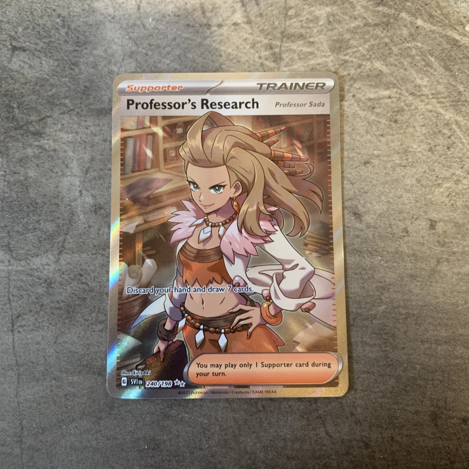 Professor's Research - 240/198 - Pokemon Scarlet Violet Base Full Art Card NM