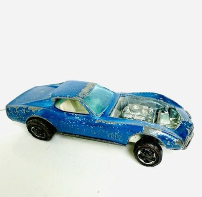 Hot Wheels Redline 1967 Custom Corvette HK Blue with White