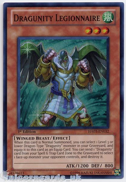 HA03-EN032 Dragunity Legionnaire Super Rare 1st Edition Mint YuGiOh Card