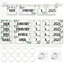 Eucalyptus Flip Calendar Bulletin Board Set Holder 54 Date Card Classroom