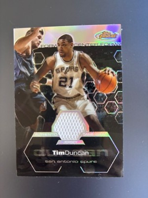 2002-2003 Topps Finest Tim Duncan Game Worn Jersey Refractor 94/250