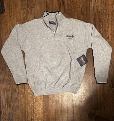 Spalding Athletic Apparel 1990s Vintage Sweatshirt Large - NWT Quarter Zip Rare