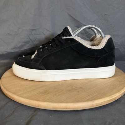 Birdies The Cardinal Sneakers Women's 9/40 Black Suede Faux Shearling Shoes