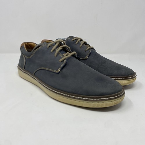 Johnston Murphy McGuffey Plain Toe Shoes Mens 10.5 M Navy Leather J&M