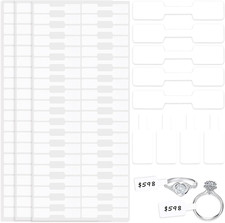 1000PCS Jewelry Tags, White Blank Jewelry Price Tags, Self Adhesive Price Tags f