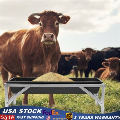 Livestock Feeding Trough 9.25Gal Capacity 39''*11.8'' Trough Goat Feeder for Sheep