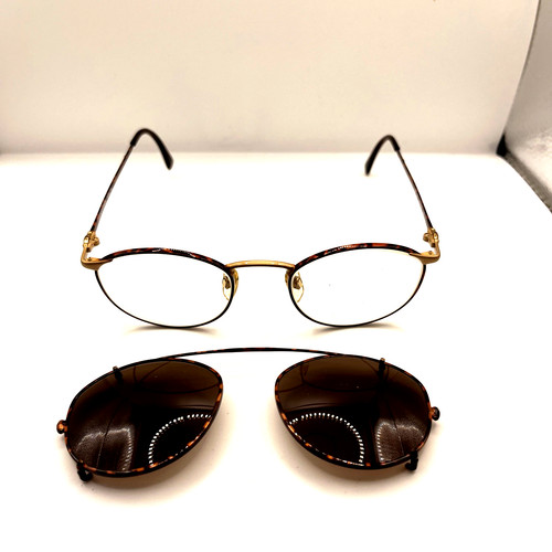 Giorgio Armani Eyeglasses 47 132 721 w clip on sunglasses Frames Only 47-19-130