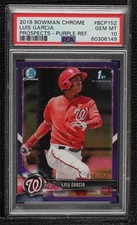 2018 Bowman Chrome Prospects Purple Refractor Luis Garcia PSA 10 GEM MT 0i6p