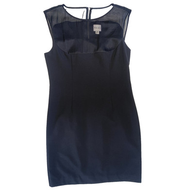 REISS Little Black Dress Womens Size 8 Quiet Luxury Party Fitted Sheath Mesh