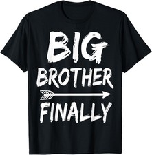 Big Brother Finally Novelty Tshirt for Boys Older Brothers T-Shirt