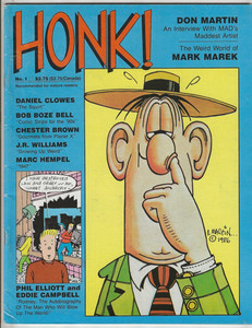 HONK COMIC MAGAZINE # 1 FANZINE MAD'S DON MARTIN DANIEL CLOWES CHESTER BROWN