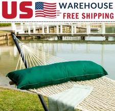 Long Plush Sunbrella Hammock Pillow Green Outdoor Durable Quick-Dry Cushion