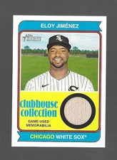 2023 ELOY JIMENEZ GAME USED BAT  TOPPS HERITAGE  CLUBHOUSE COLLECTION  BLUE JAYS