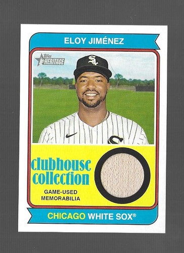 2023 ELOY JIMENEZ GAME USED BAT  TOPPS HERITAGE  CLUBHOUSE COLLECTION  BLUE JAYS