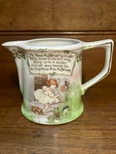 Antique Royal Bayreuth Little Miss Muffet Children's Creamer Porcelain Germany