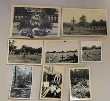 ORIGINAL PHOTOGRAPHS WW2 German Graveyard s LOT OF 8 PLEASE SEE PICTURES
