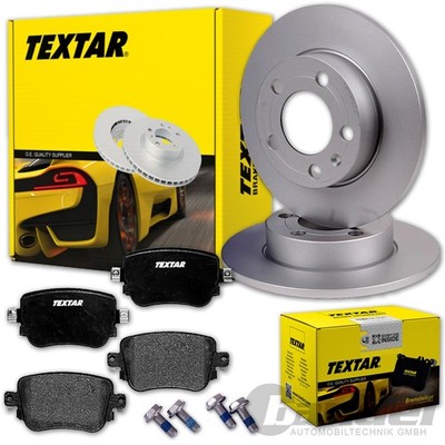 TEXTAR BREMSSCHEIBEN + BELÄGE HINTEN für SEAT LEON 5F SKODA OCTAVIA 5E VW CADDY