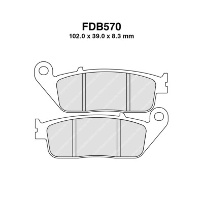 Paar Bremsbeläge Ferodo FDB570ST Daelim 250 S2 SQ Freewing 2006-2009