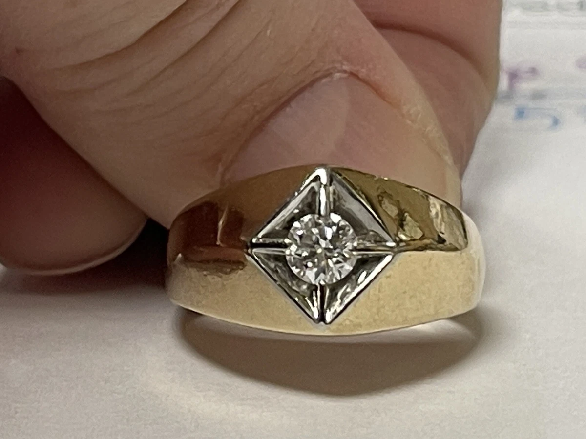 Estate Diamond 0.30ct G VS 14k Yellow Gold Ring Size 8 eBay