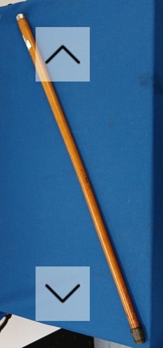 Antique Silver Metal Topped Walking Stick Cane - 第 2/8 張圖片