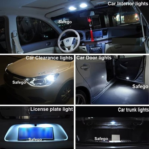 10X T10 Led Light Bulb 1w Car Cob 12v Lights Pcb License Lamp Silicone Interior - Picture 7 of 14