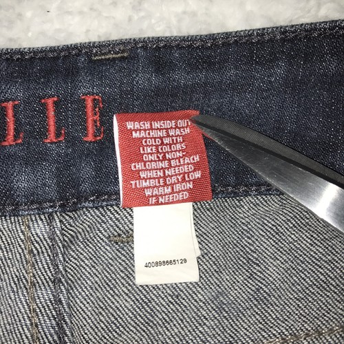Elle Damen Jeans Größe 8 Stretch Blau Denim Gerades Bein Ziernaht Taschen - Bild 8 von 9