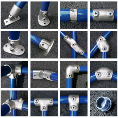 pipe handrail tube fittings clamp key scaffolding scaffold connectors scaff interclamp compatible tubes kee klamp galvanised steel fitting beams