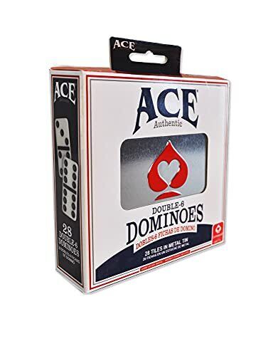 ACE Double Six Dominoes in Tin Case , White - Picture 1 of 12