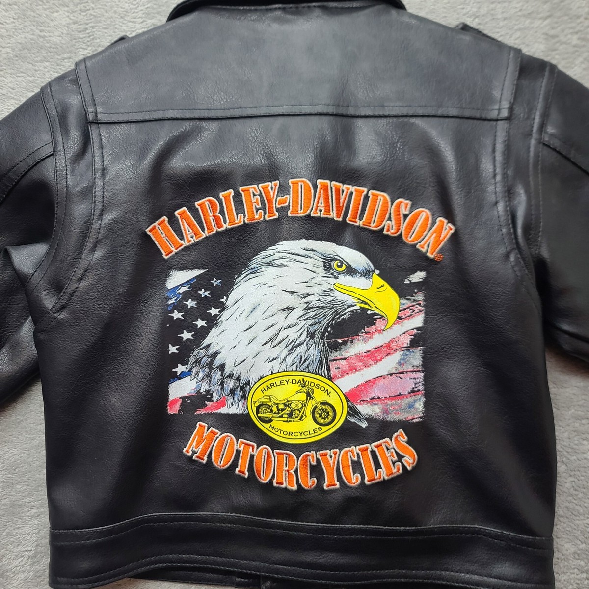 HARLEY-DAVIDSON 革ジャンキッズ Harley-Davidson® Little Boys' B&S Logo Faux Leather Toddler