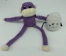 Zippy Paws 12' Purple  The Crinkle Monkey  Squeaky Toy For Dogs And Friend??