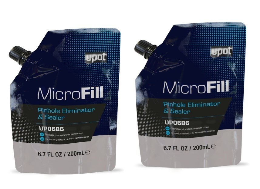 2 UPOL UP0686 MICROFILL PINHOLE ELIMINATOR & SEALER (6.7 FL OZ BAG) (2 BAGS)