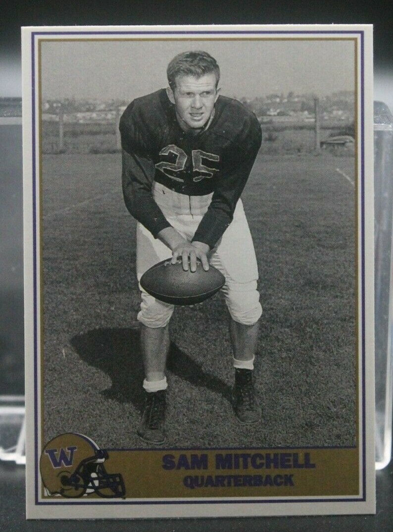 Sam Mitchell #18 - 1992 Pacific Washington Huskies Football Greats 