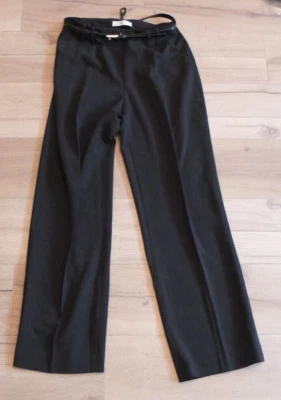 *  BiBA elegante Wolle stretch Hose Gr. 40 TOP m. Gürtel Schwarz - Bild 1 von 4