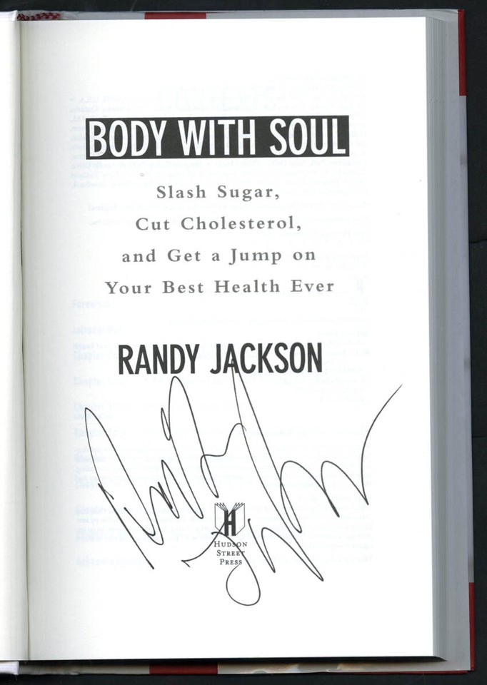 Randy Jackson SIGNED AUTOGRAPHED Body With Soul HC 1st Ed Print