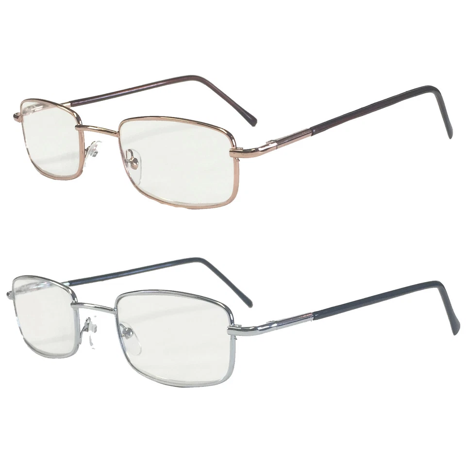 UNISEX QUALITY FOLDED FLEXIBLE METAL ROSE GOLD SILVER CLASSIC READING GLASSES