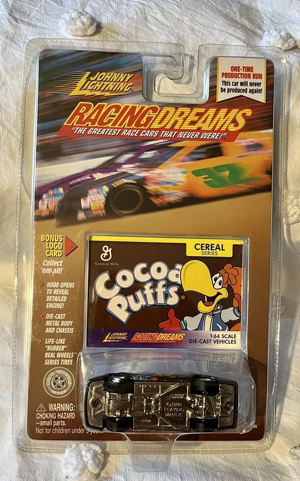 COCOA PUFFS Juguete de Cereal Johnny Lightning NASCAR Diecast DREAM CARS Coche de Carreras F S/H Foto 3 de 4